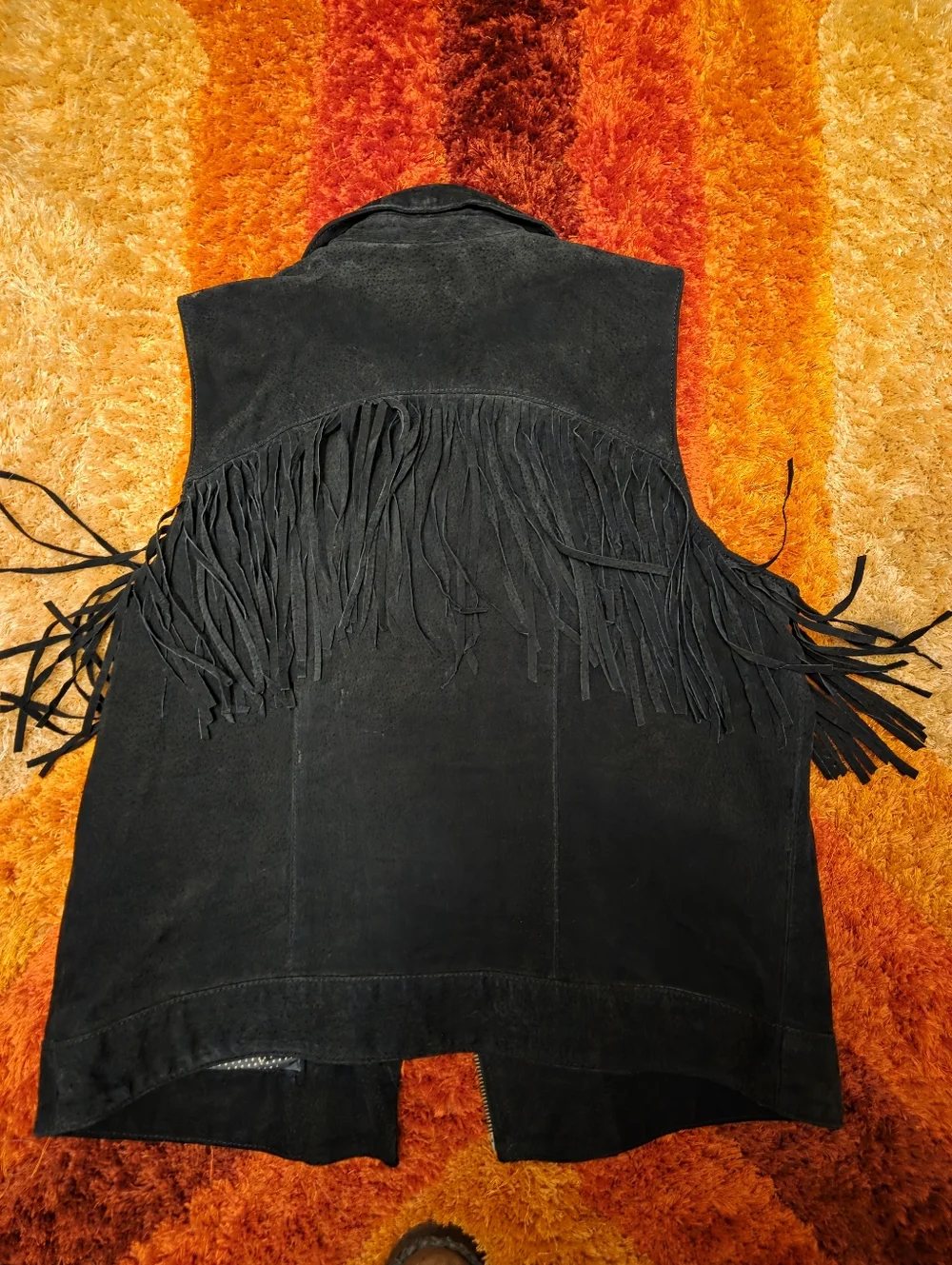 Forever 21 Black Suede Fringe Moto Vest - Picture 3 of 3